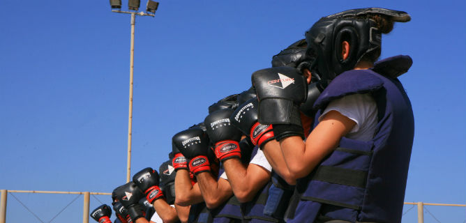 IDF soldiers practice Krav Maga. Photo by Chen Leopold/Flash90.