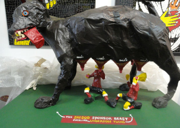 Yuval Caspi and Ido Shemi's gallery. The work shown is by Yuval Caspi. Photo by Karin Kloosterman