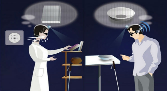 Sensory substitution devices help the brain process visual info using existing senses. Photo courtesy of Dr. Amir Amedi