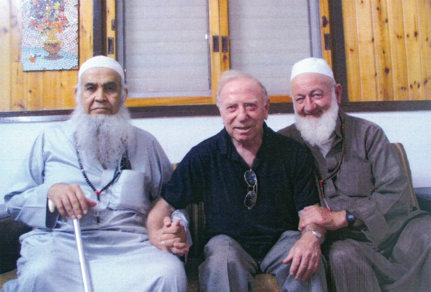 Israeli irrigation expert Dr. Daniel Hillel with Palestinian leaders.