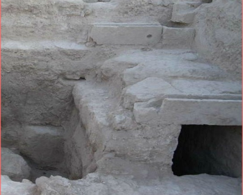 Unique water gutters at the Ramat Rachel garden.