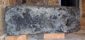 Mooring stone at ancient Acre harbor