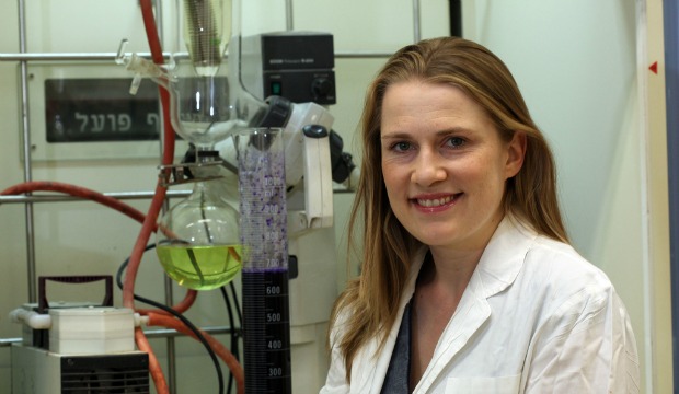 magid-lab2 Magid has found her home in the lab of marijuana researcher Raphael Mechoulam. Photo by Sasson Tiram