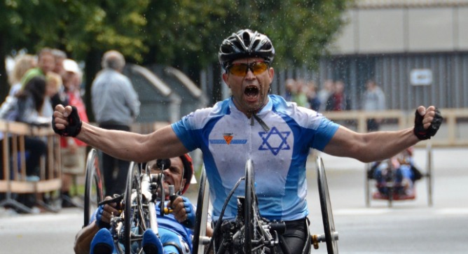 Nati Gruberg is the top handcyclist in Israel.