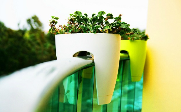 A nifty space-saving idea for patio gardens.