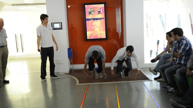 sports-museum You can test your own athletic skills at the museum. Photo by Reuven Swartz