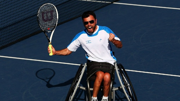 A paraplegic, Gershony only took up tennis a year ago.