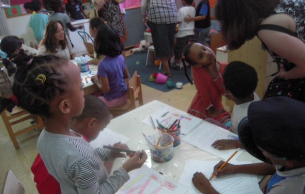 The visitors spent time with children at Tel Aviv’s famous Bialik-Rogozin School.