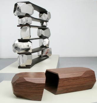 hsbc-design RockShelves and RockSplit are Levy’s designs in the HSBC Private Bank Designers Lounge at the Miami Beach Golf Club. Photo by Richard Patterson