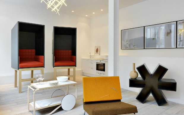 levy-furniture This Levy furniture grouping, Contemporary Domestic Confessional, is found at the Slott Gallery in Paris. Photo by Florian Kleinefenn