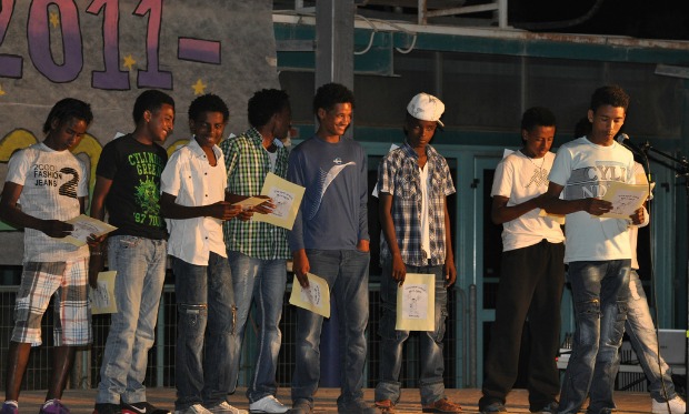 tikun-olam-students At Tikun Olam, the African boys are learning about concepts such as democracy.