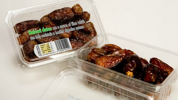 halawi-dates Halawi dates are soft, medium-sized and light in color. Photo courtesy of Hadiklaim Israeli Date Growers Cooperative