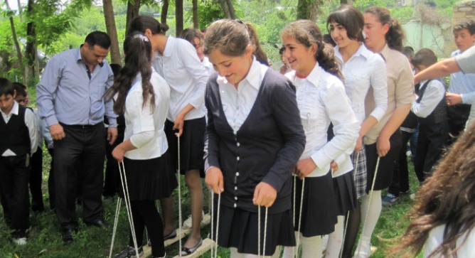 Children get outdoor training with Tag.