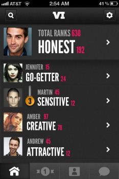 vi-honest Your friends can rank your personality according to a positive gauge.