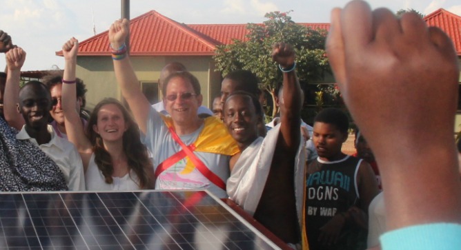 Abramowitz championing solar energy in Rwanda.
