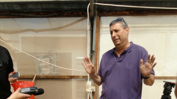 moshe-lapidot Moshe Lapidot of the Institute of Plant Sciences discussing research on genetic resistance to tomato yellow leaf curl virus.