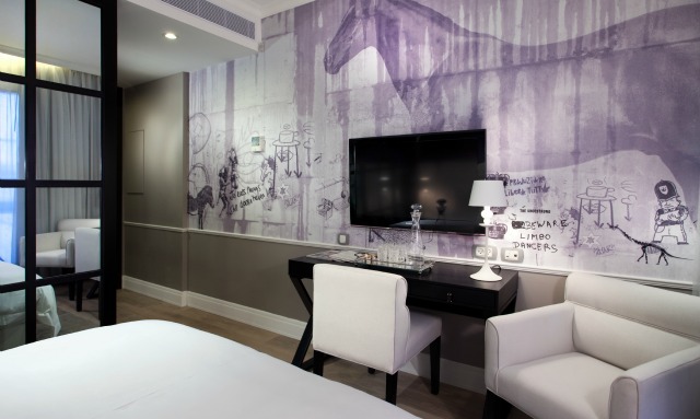 Each room at the Indigo has a unique mural.