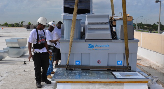 Advantix being installed at a client site.