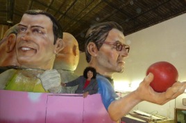 Zipi Ifat with one of her floats.