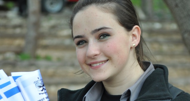 eliana-lewis Fire Scout Eliana Lewis at Neot Kedumim nature reserve. Photo courtesy of JNF