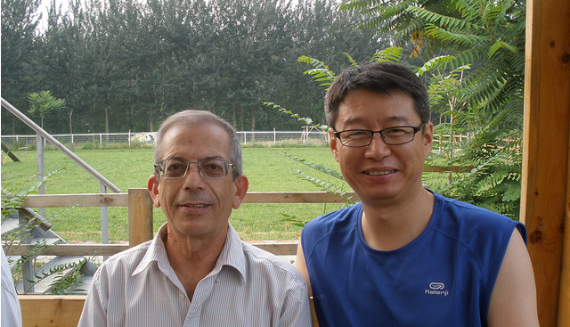 afimilk AfiMilk's Pinhas Gur and Charles Zhou, AfiMilk China general manager.