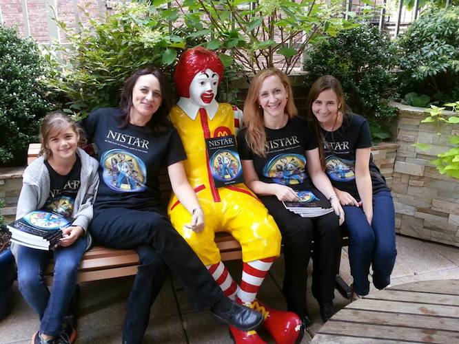 shira-friman Shira Frimer, second from right, at the launch of Nistar at Ronald McDonald House in New York.