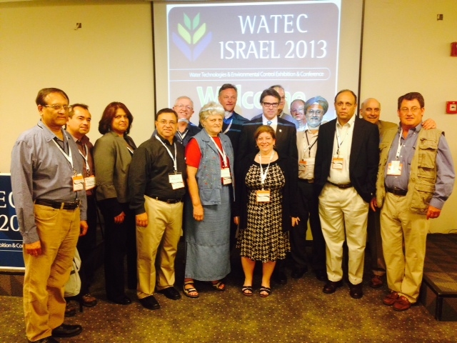 Texas water from AJC's Project Interchange met with Israeli companies at WATEC to discuss areas of possible cooperation. The delegation, including Texas water experts and officials met with Texas water from AJC's Project Interchange met with Israeli companies at WATEC to discuss areas of possible cooperation. The delegation, including Texas water experts and officials met with