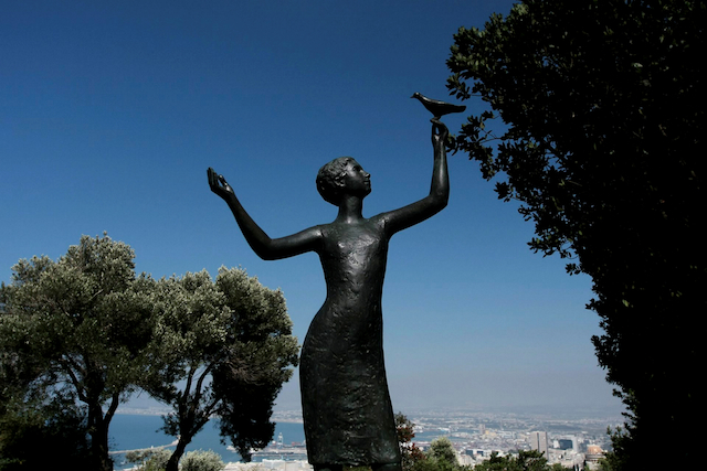 One of 29 works in the Ursula Malbin Sculpture Garden, Haifa. Photo by Rishwanth Jayapaul/FLASH90
