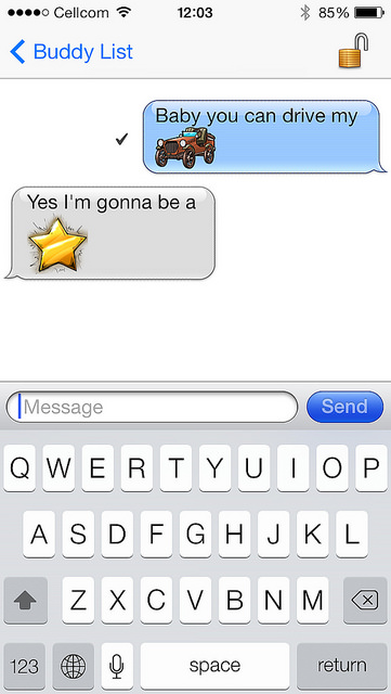 Click on a word to choose a matching emoticon.