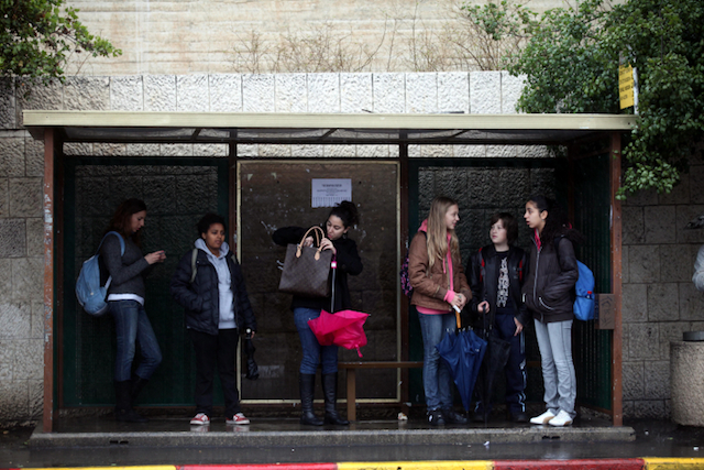 Waiting for a bus just got easier. Photo by Yossi Zamir/Flash 90