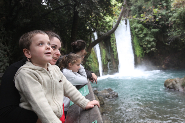 The Banias spring rushes though a canyon-like channel toward the highest waterfall in Israel. Photo by Yossi Zamir/Flash 90