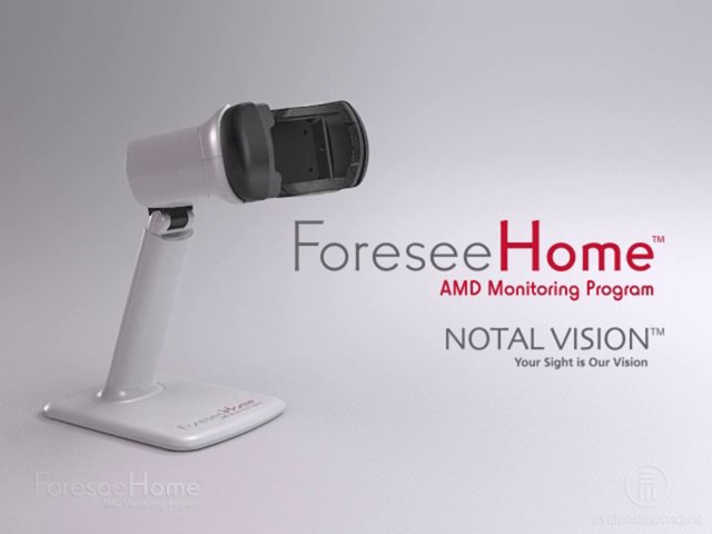 First FDA-cleared home monitor for macular degeneration. Photo courtesy of Notal Vision First FDA-cleared home monitor for macular degeneration. Photo courtesy of Notal Vision