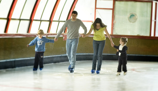 Families love skating at the Canada Center.