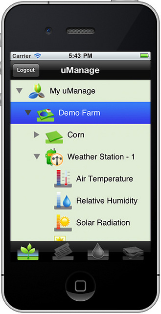 uManage on a smartphone.