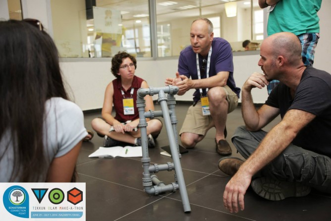 Ronit Slyper, Nathan Intrator and Ilan Sherman hard at work creating.