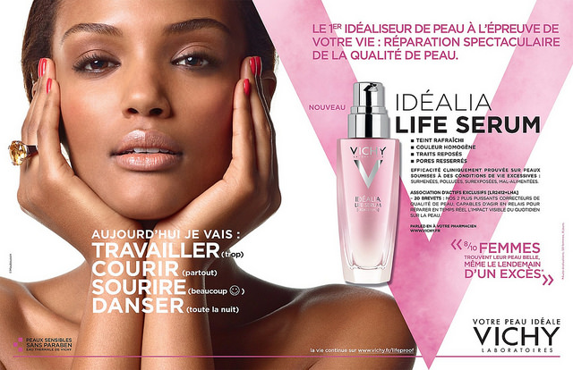 Israela Avtau in her recent Vichy campaign.