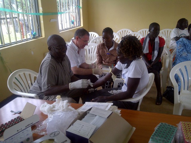 Dr. Lobel travels to Africa five times a year.