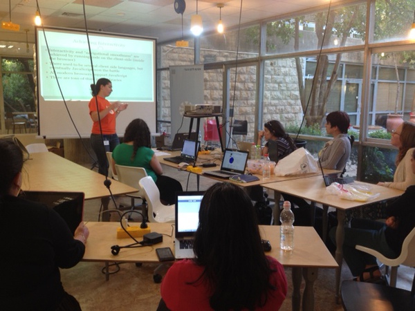 She Codes hack night in Jerusalem.