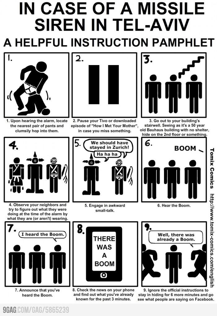 This “instruction pamphlet” from Tomix Comics illustrates how humor helps defuse the stress.