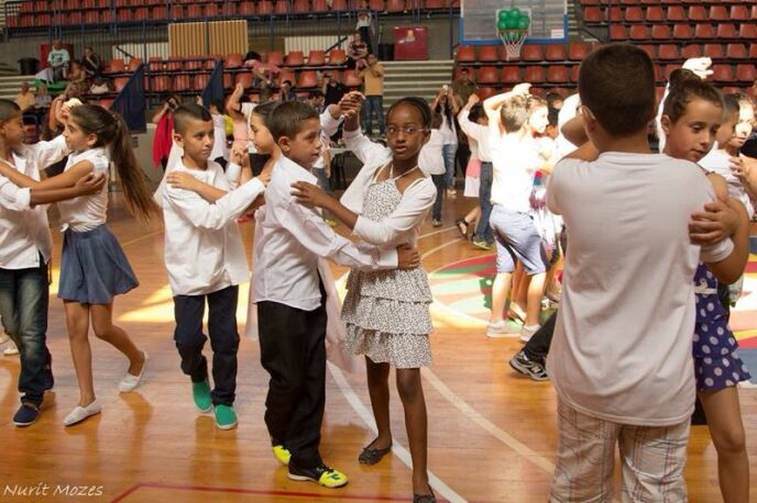 Miri Shahaf-Levi dancing with artistic director Dima.
