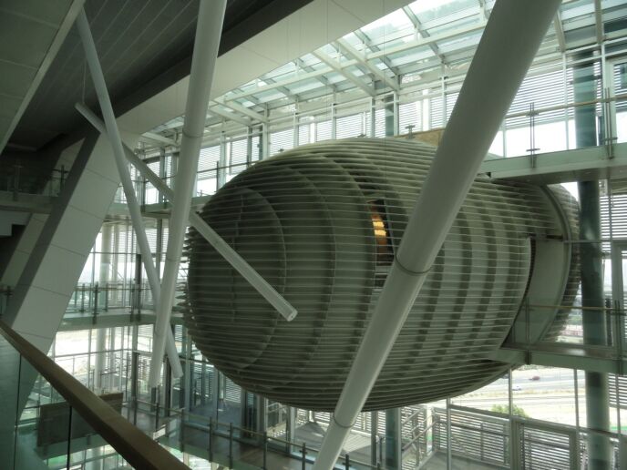 More than just a nose sticking out of the building. Photo by Karin Kloosterman