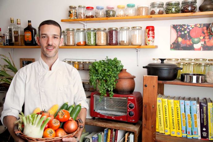 Aroundish chef Gavriel Flyshman. Photo by Hadas Peretz