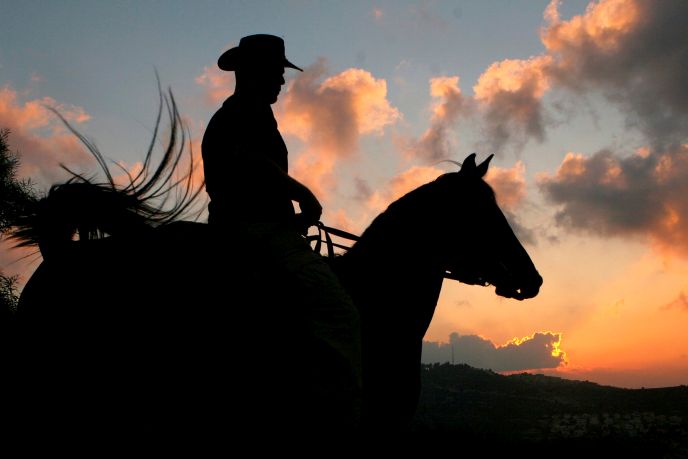 An Israeli cowboy. Photo by Flash90.