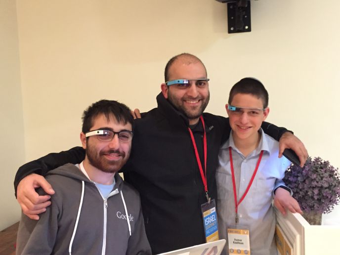 Google Glass is the accessory of choice for developers at the Reut Hackathon.