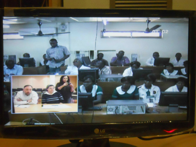 A video training session from Herzog Hospital in Jerusalem to St. Joseph Hospital in Ghana.