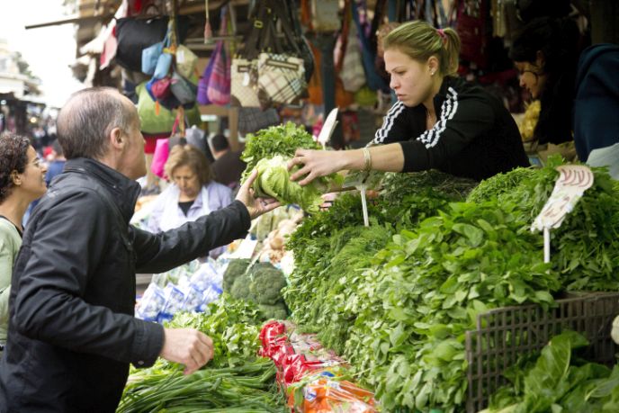 Discover new veggies at Shuk HaCarmel in Tel Aviv. Photo by Moshe Shai/FLASH9