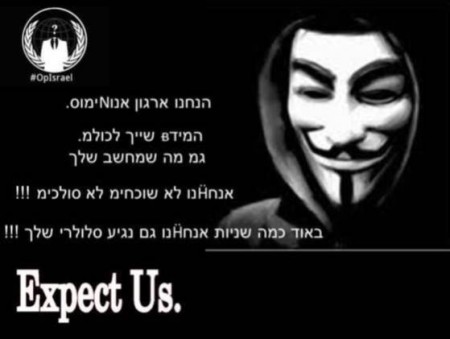 A sample threat by Anonymous hackers.
