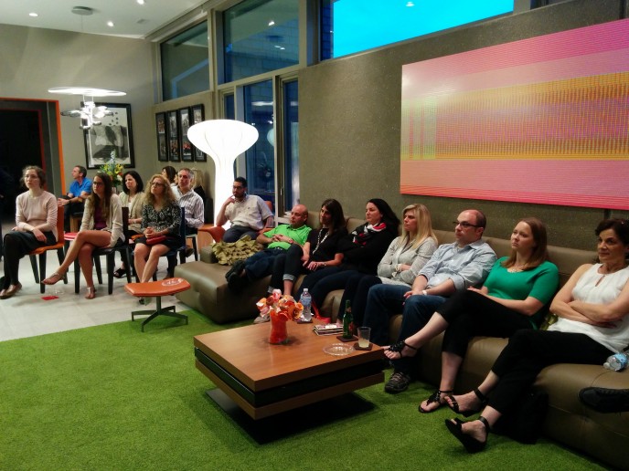 The audience in Omaha was fascinated to hear about a new blood test for breast cancer.