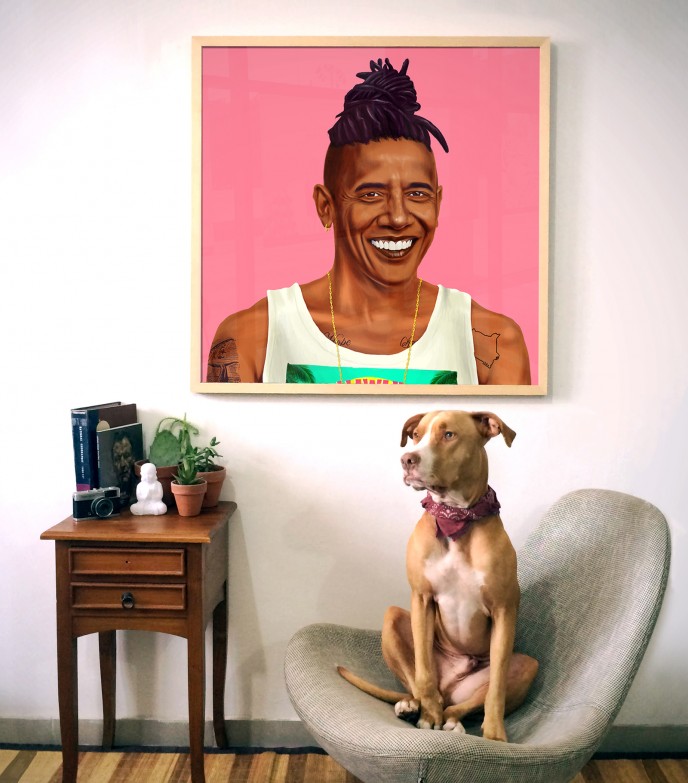 US President Barack Obama as a modern-day hipster. (Courtesy of Amit Shimoni)