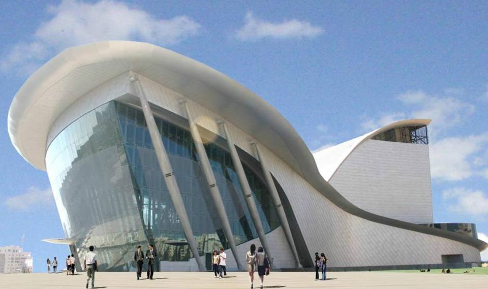 arcada Ashdod Performing Arts Center was designed by Haim Dotan